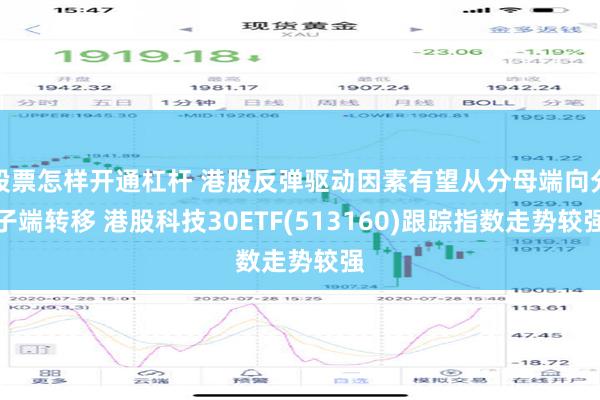 股票怎样开通杠杆 港股反弹驱动因素有望从分母端向分子端转移 港股科技30ETF(513160)跟踪指数走势较强