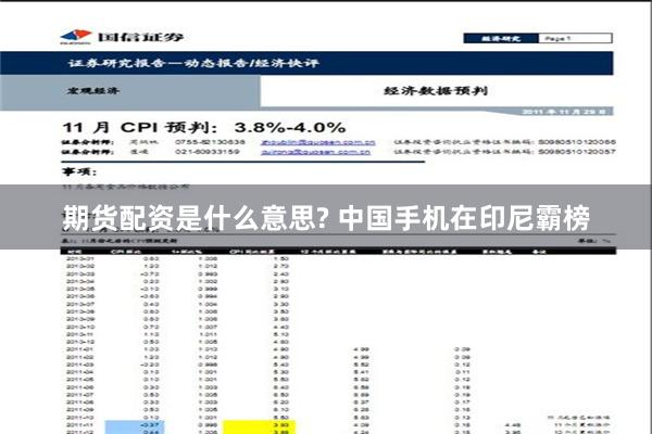 期货配资是什么意思? 中国手机在印尼霸榜