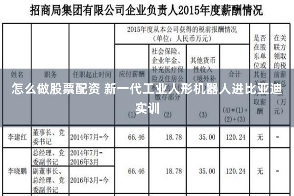 怎么做股票配资 新一代工业人形机器人进比亚迪实训