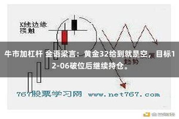 牛市加杠杆 金语梁言：黄金32给到就是空，目标12-06破位后继续持仓。