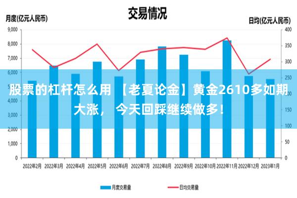 股票的杠杆怎么用 【老夏论金】黄金2610多如期大涨， 今天回踩继续做多！